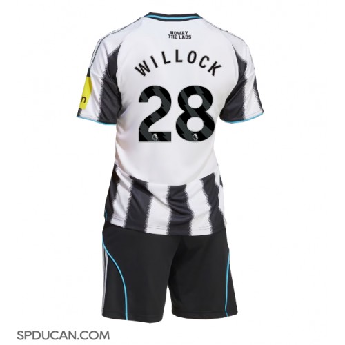 Dječji Nogometni Dres Newcastle United Joe Willock #28 Domaci 2025-26 Kratak Rukav (+ Kratke hlače)